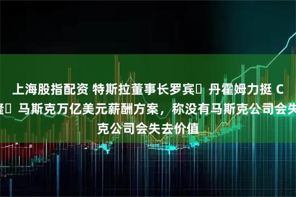 上海股指配资 特斯拉董事长罗宾・丹霍姆力挺 CEO 埃隆・马斯克万亿美元薪酬方案,称没有马斯克公司会失去价值
